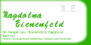 magdolna bienenfeld business card